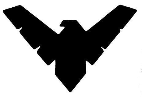 Nightwing Logo - Amazon.com: DC Comics Batman Nightwing Logo, Light Blue, 6 Inch, Die ...