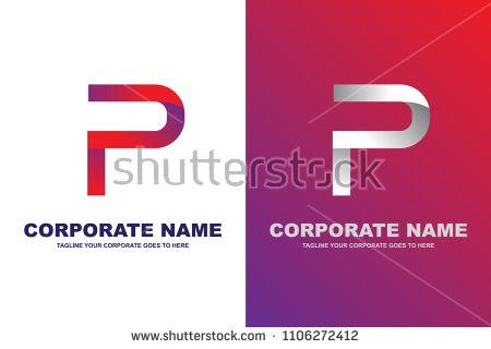 Red Letter P Logo - Modern Letter P Logo - buy this vector on Shutterstock & find other ...