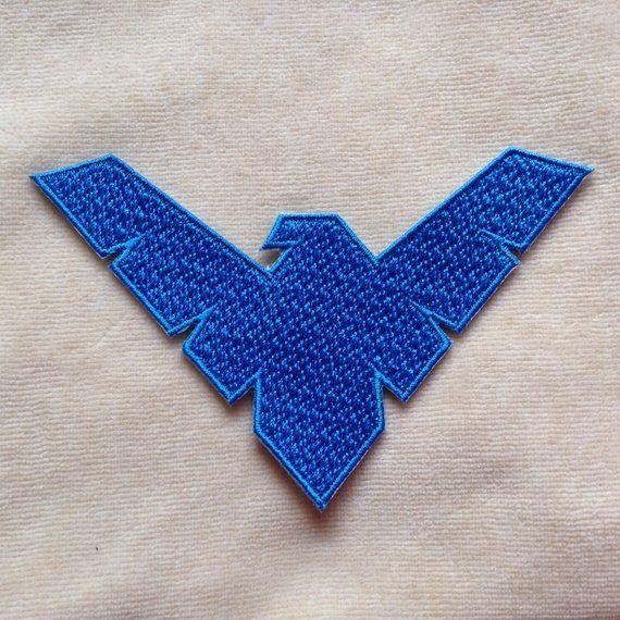 Nightwing Logo - Nightwing Super Hero Logo Iron On Patch | Etsy