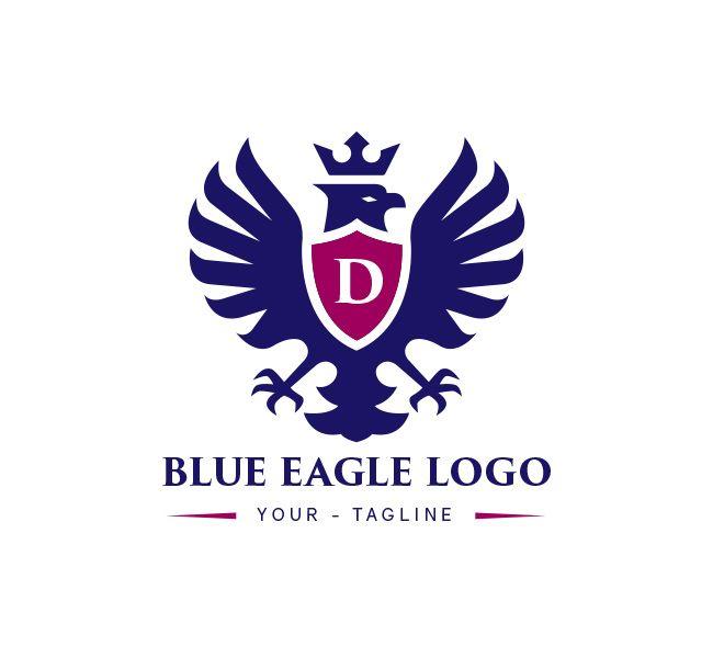Blue Eagle Logo - Blue Eagle Logo & Business Card Template Design Love