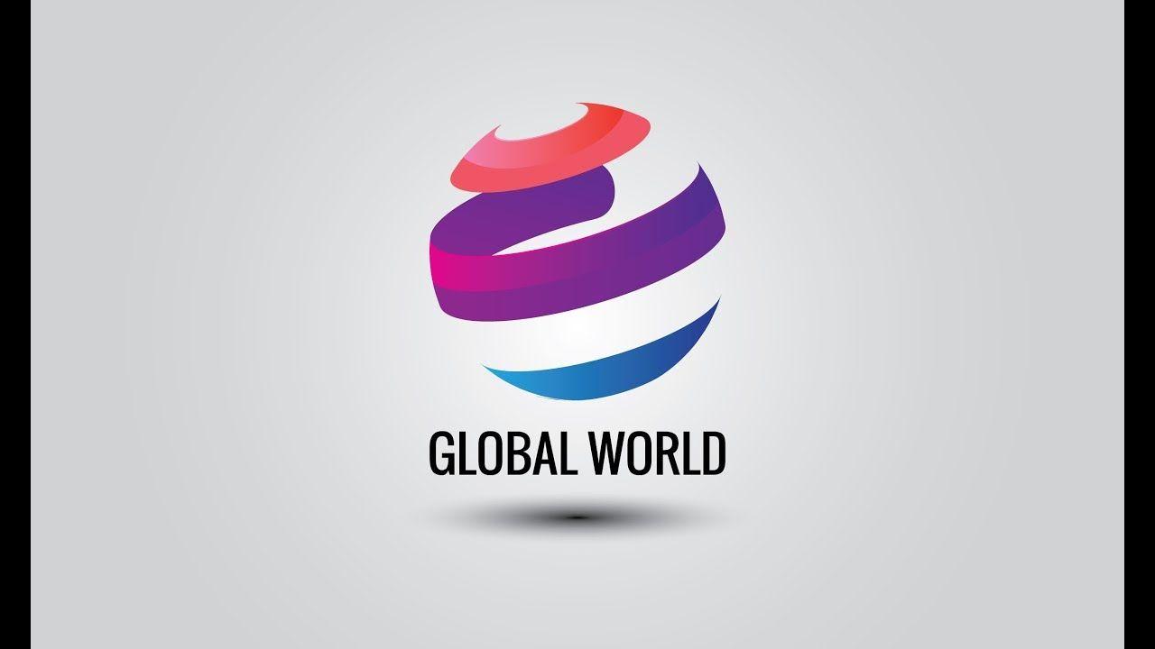 3D World Logo - How to Create Professional 3D Global Logo Design in adobe