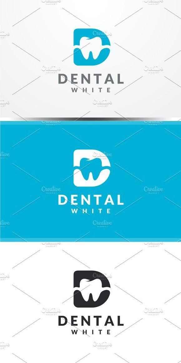 White and Blue D-Logo Logo - Dental D Logo. Logo Templates. Design. Dental