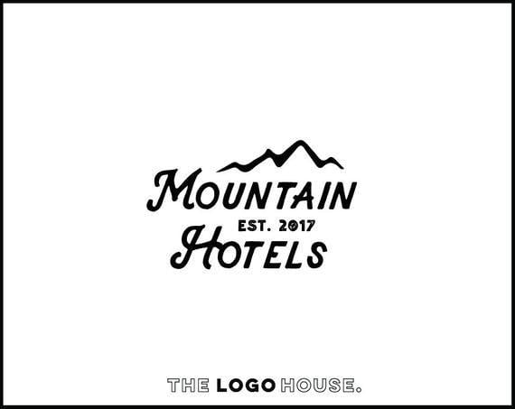 Rustic Modern Logo - Rustic Mountain Logo Rustic Photography Logo Modern | Etsy