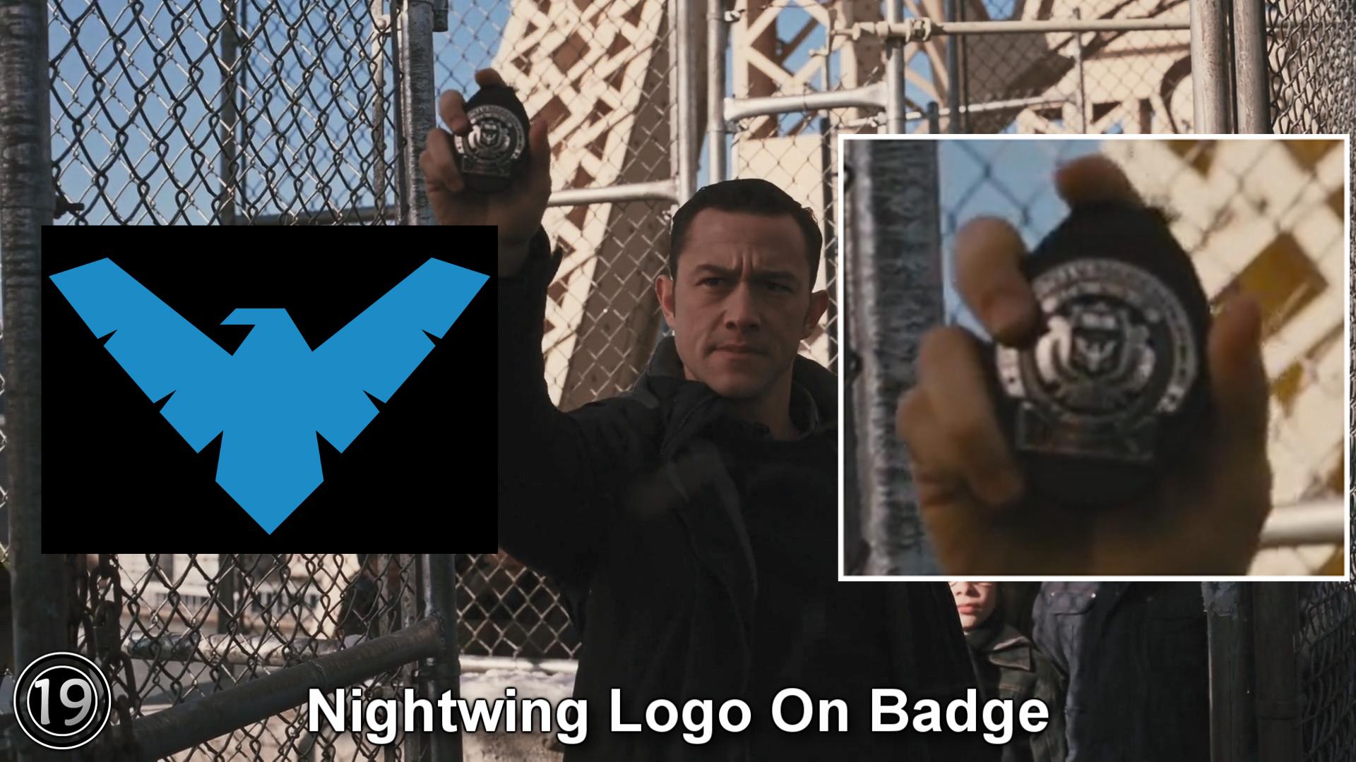 Nightwing Logo - Nightwing logo found on Blake's badge? From The Dark Knight Rises