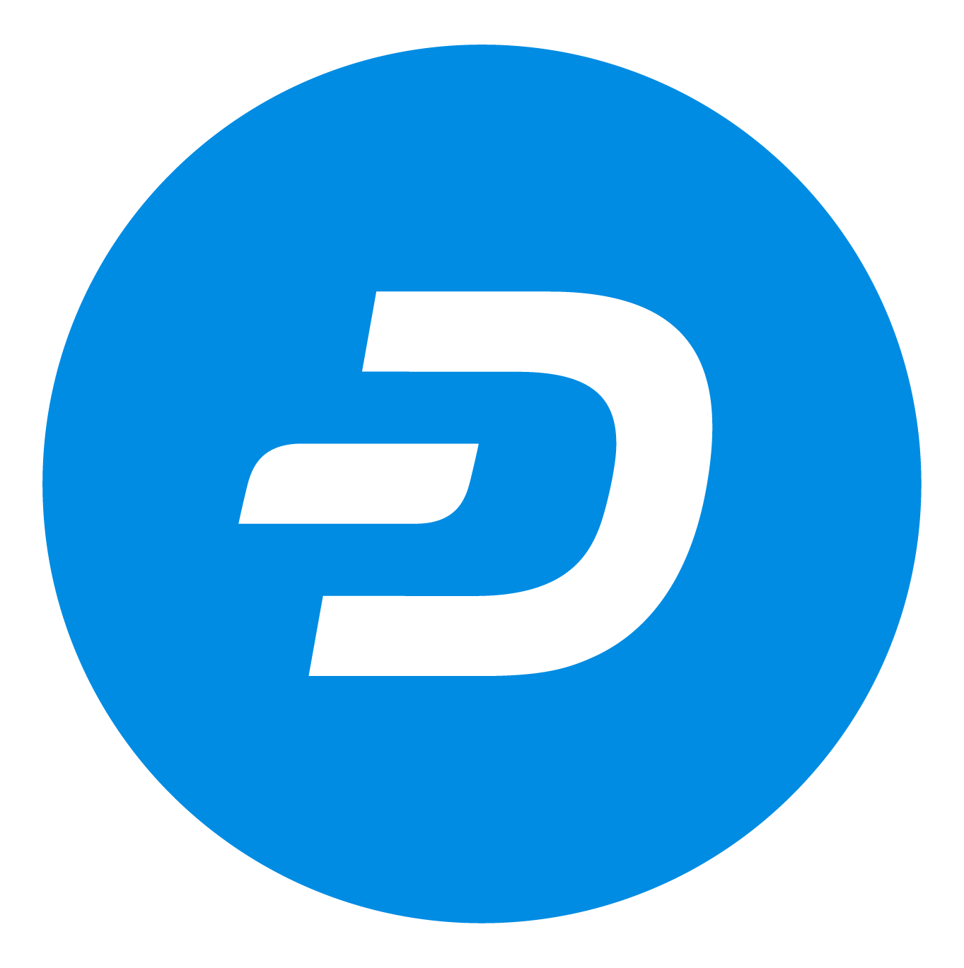 White and Blue D-Logo Logo - Dash Official Website. Dash Crypto Currency