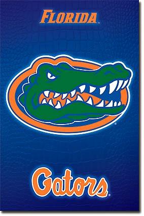 Gators Football Logo - University of Florida Gators Football Sports Team Logo Poster Print