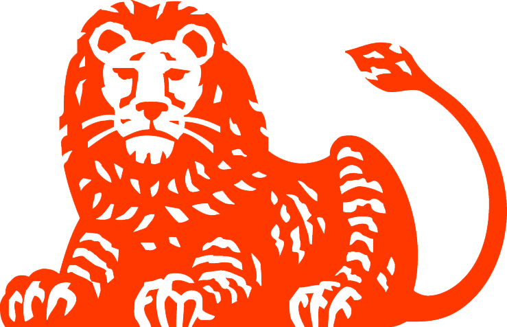 A Reddish Orange Lion Logo - File:ING lion.png - Wikimedia Commons