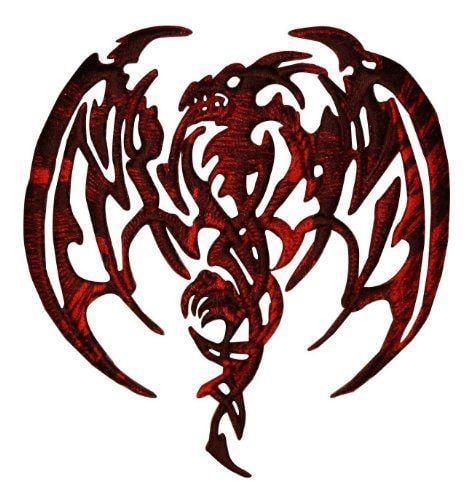 Tribal Dragon Logo - Dragons Tribal Red Mystical Dragon Logo Patch