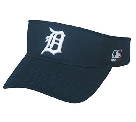 White and Blue D-Logo Logo - Amazon.com : Detroit Tigers MLB OC Sports Sun Visor Golf Hat Cap