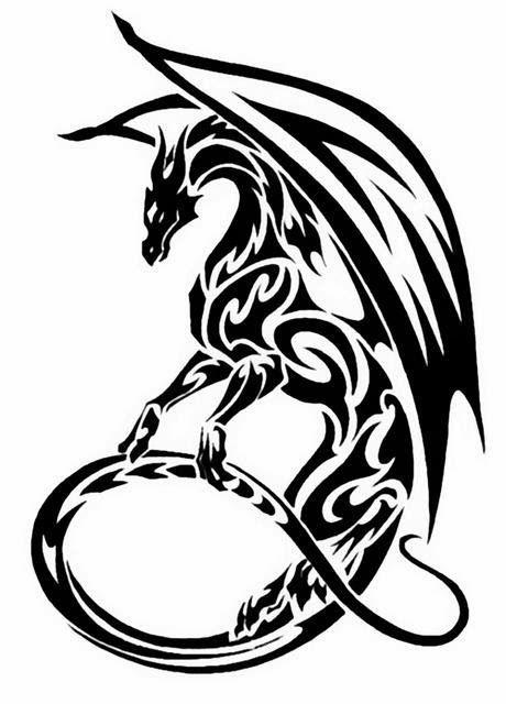 Tribal Dragon Logo - Dragon tattoo stencils | crafts | Tattoos, Tribal dragon tattoos ...