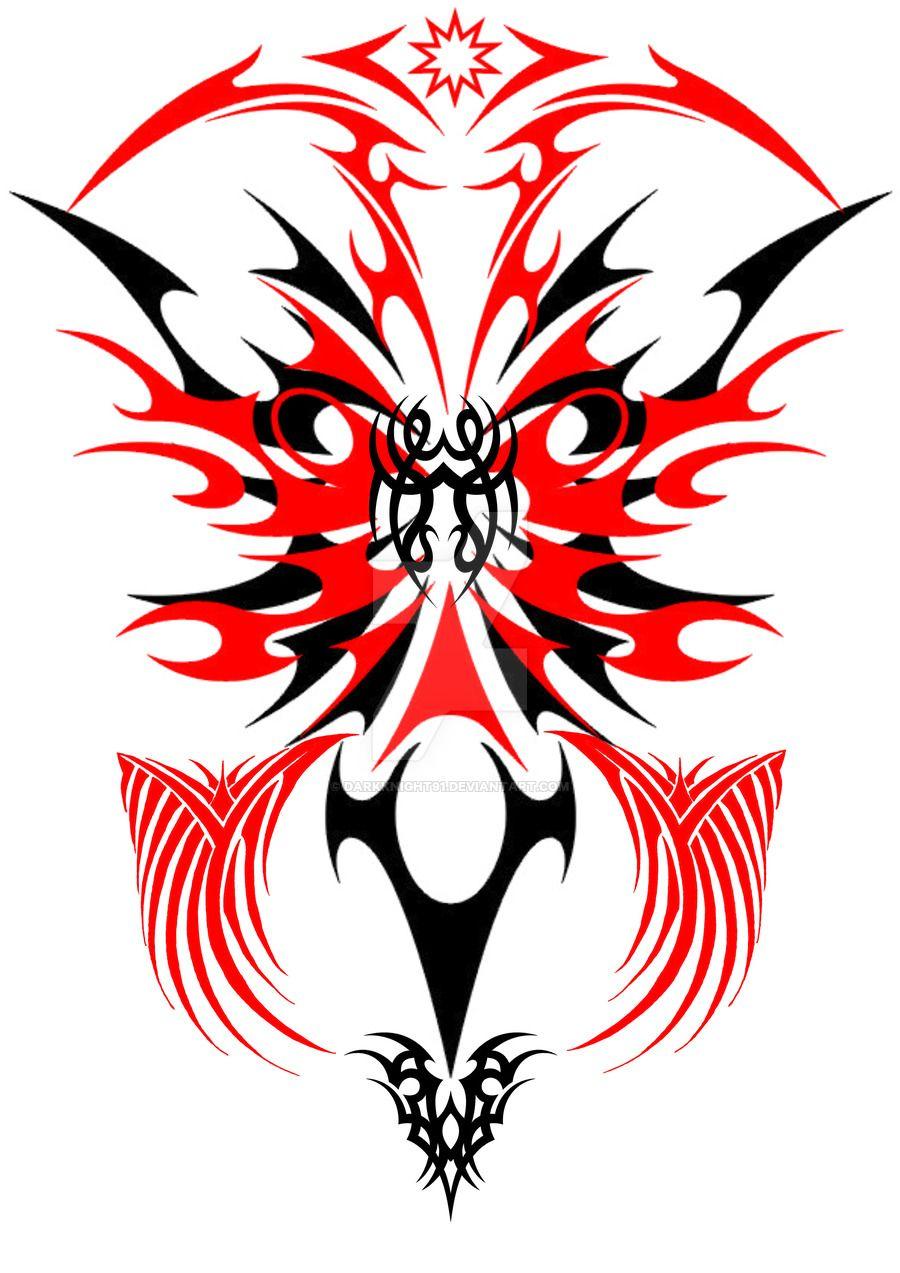 Tribal Dragon Logo - tribal dragon by darkknight91 on DeviantArt