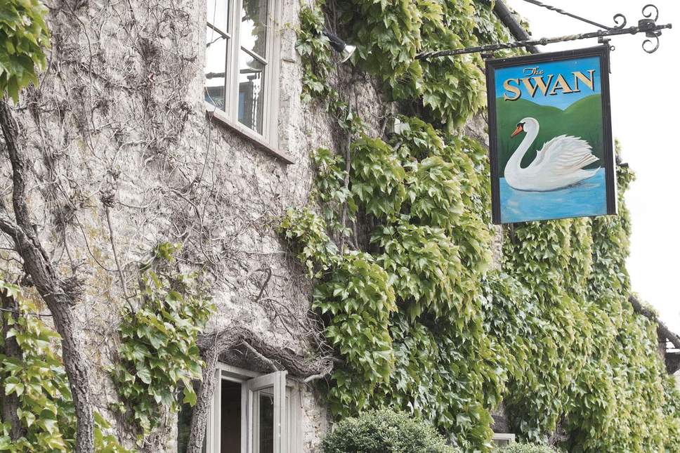 A and Two Swans Sun Logo - The Swan at Southrop: this is as Cotswolds as it gets. London