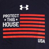 Under Armour Protect This House Logo - UNDER ARMOUR PROTECT THIS HOUSE USA FLAG T-SHIRT (NAVY) | Coast Guard