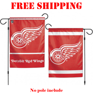 New Detroit Red Wings Logo - Detroit Red Wings Logo Garden Outdoor Flag 2 Double Sided 12