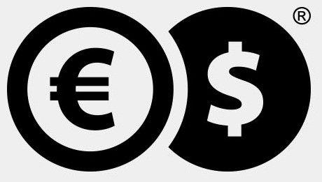 Currency Logo - The euro dollar logo symbolizes innovative services, mobile apps ...