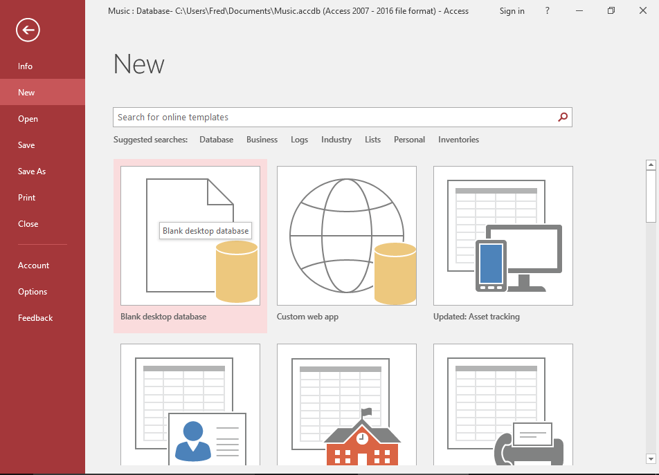 Access Database Logo - Access 2016: Create a Database