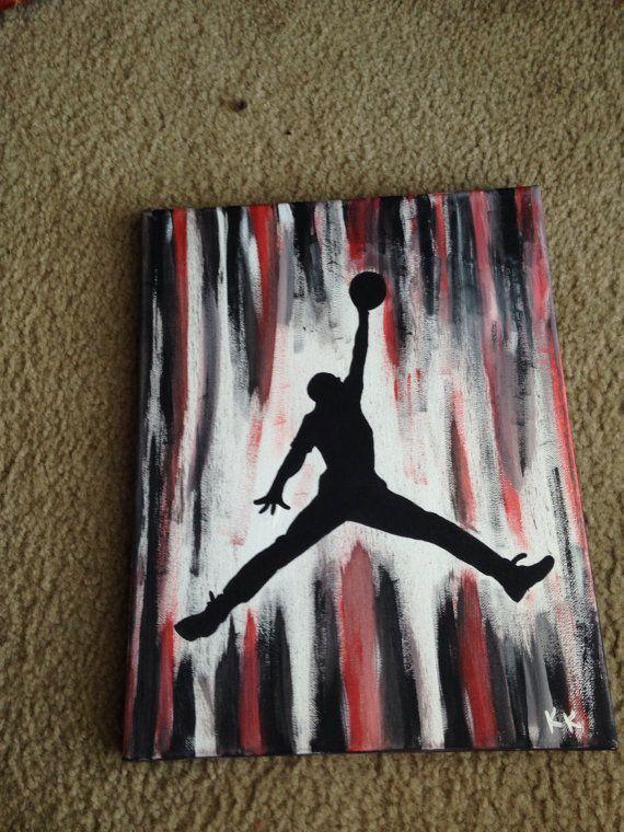Painted Jordan Logo - Air Jordan Jumpman Painting | VBS2018 | Painting, Art, Ideas