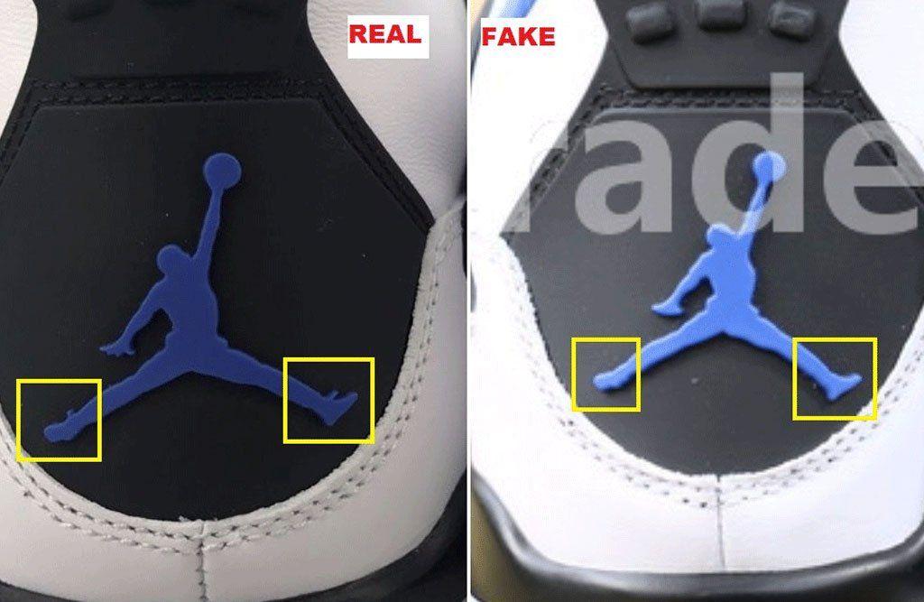 Painted Jordan Logo - How to Spot Fake Jordans. Legit Check Your Jordans&9 Clothing Co