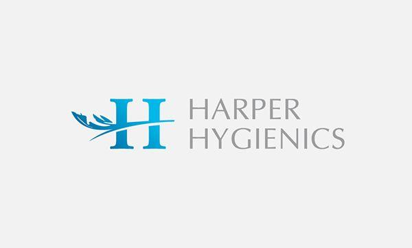 Feather H Logo - Harper Hygienics - identity for cosmetic company on Behance
