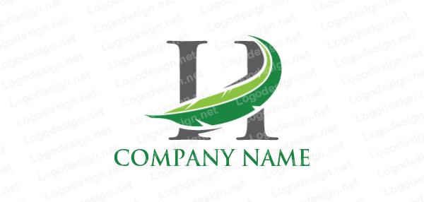 Feather H Logo - feather incorporated with letter h. Logo Template by LogoDesign.net