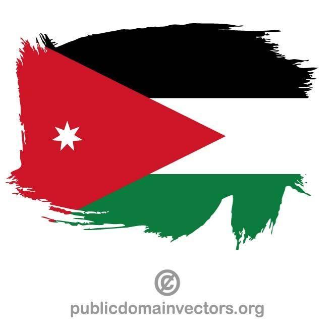 Painted Jordan Logo - PAINTED FLAG OF JORDAN