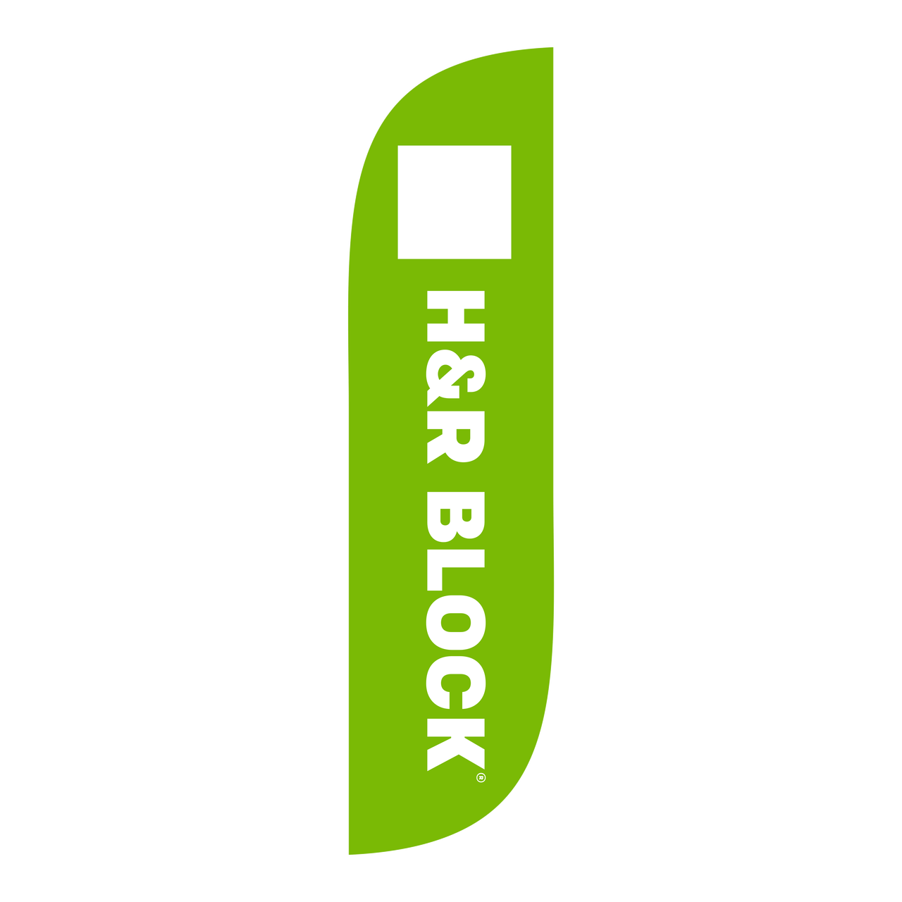 Feather H Logo - 5ft Green H&R Block Feather Flag Green Season Advertising Products