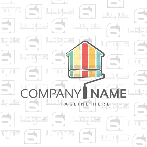 Painter Logo - Painter Logo, 2D logo, colorful logo, iconic logo, buildings logo ...