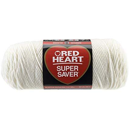 Red Heart Yarn Logo - Amazon.com: Red Heart Yarn Super Saver 316 Soft White