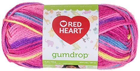 Red Heart Yarn Logo - RED HEART Gumdrop Yarn, Cherry: Arts, Crafts & Sewing