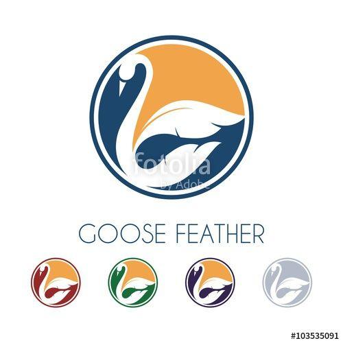 Feather H Logo - Swan Logo, Feather Swan in Circle, Design Vector Logo Template ...