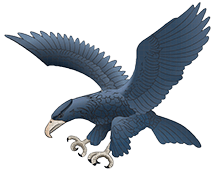White and Blue Eagles Logo - Ateneo Blue Eagles