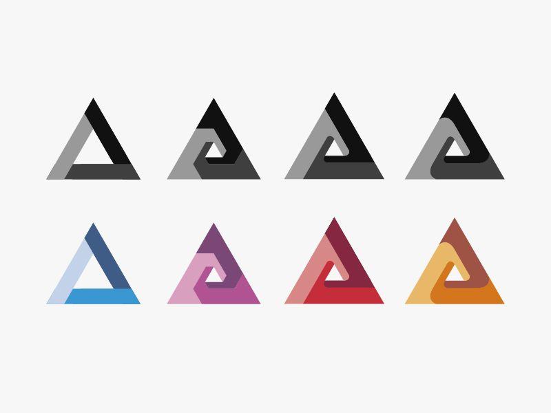 Triangular Logo - Triangular Logo Process by Eric BARBEAU | Dribbble | Dribbble
