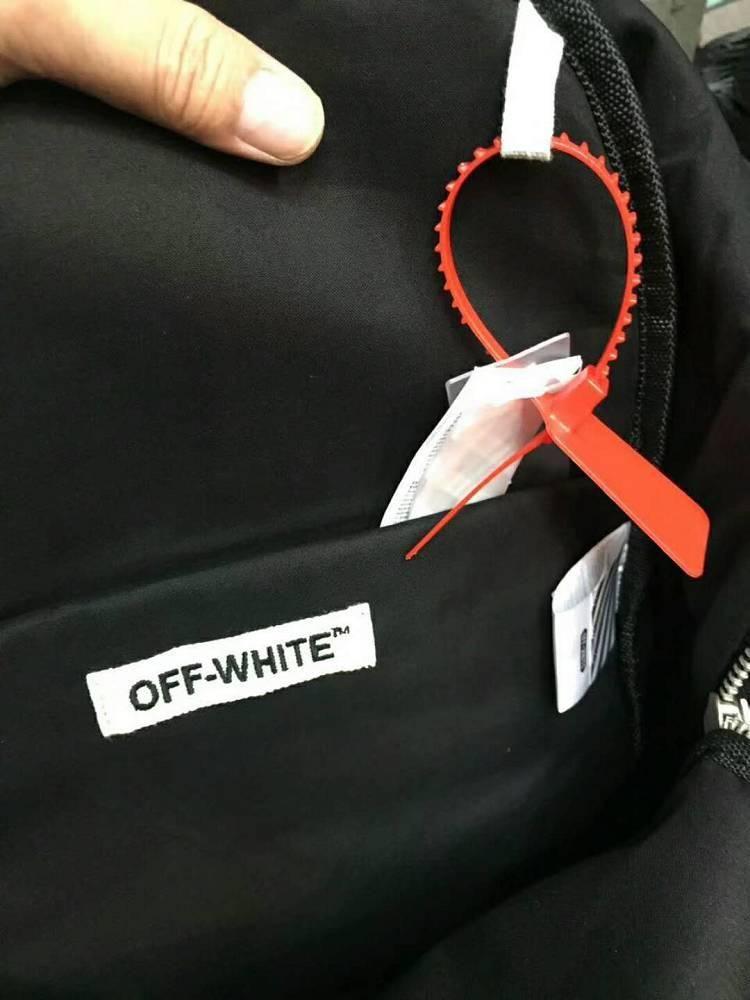Off White Stripes Logo - Vill rabatt OFF White Stripes Logo Backpack? Kom hit