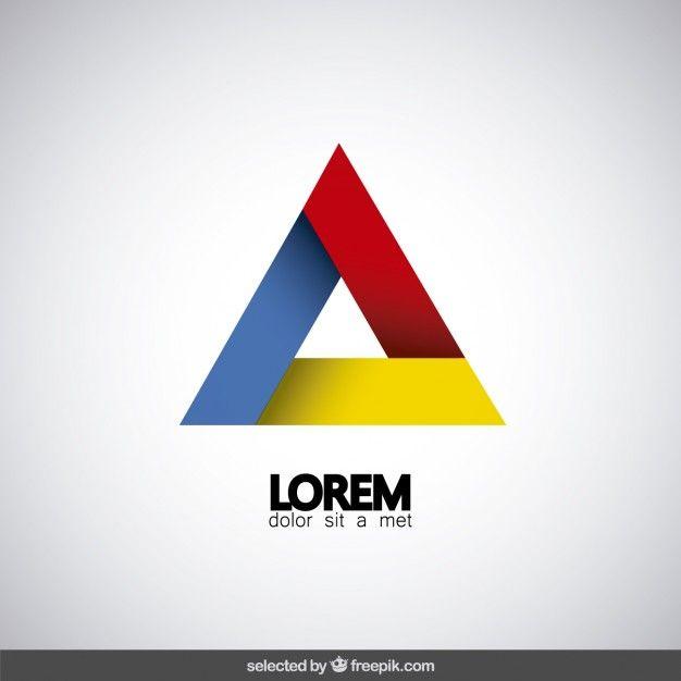 Triangular Logo - Modern triangular logo Vector | Free Download