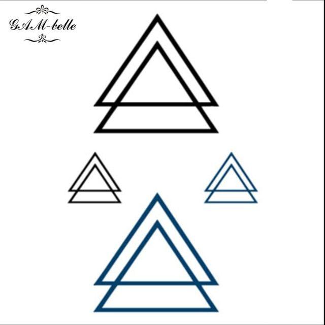Triangular Logo - Triangle Tattoo Stickers Waterproof Double Triangular Logo Tattoo ...