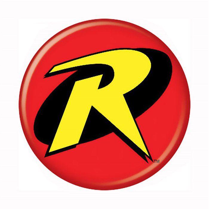 Robin Superhero Logo - Robin Symbol Button