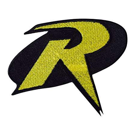 Robin Superhero Logo - REAL EMPIRE Batman & Robin Logo Crest Badge Iron Sew On Embroidered