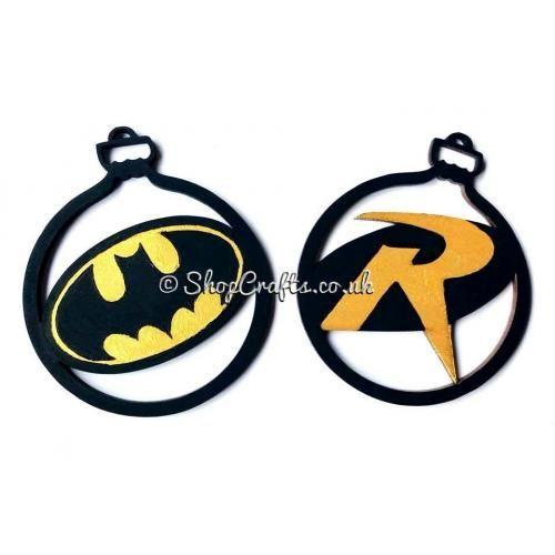 Robin Superhero Logo - Batman and Robin” character christmas tree bauble