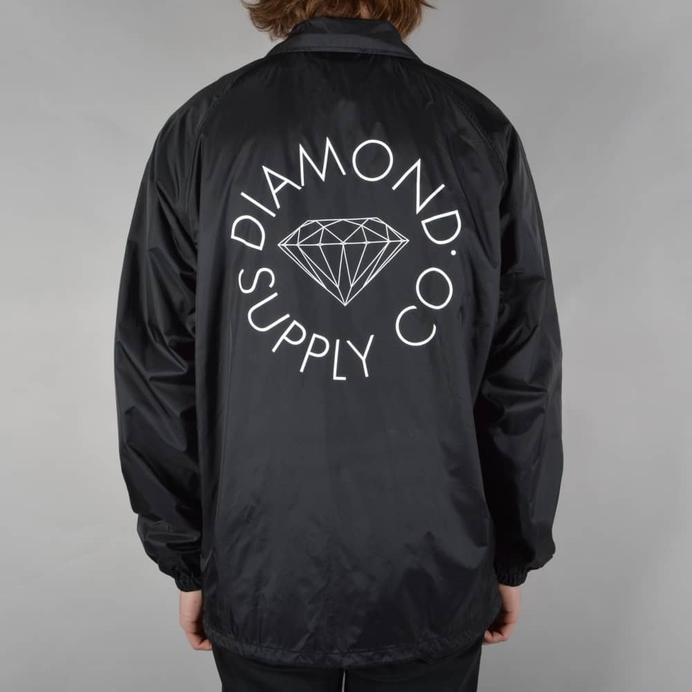 Black and White Diamond Clothing Logo - Diamond Supply Co. Circle Logo Coach Jacket - Black - SKATE CLOTHING ...