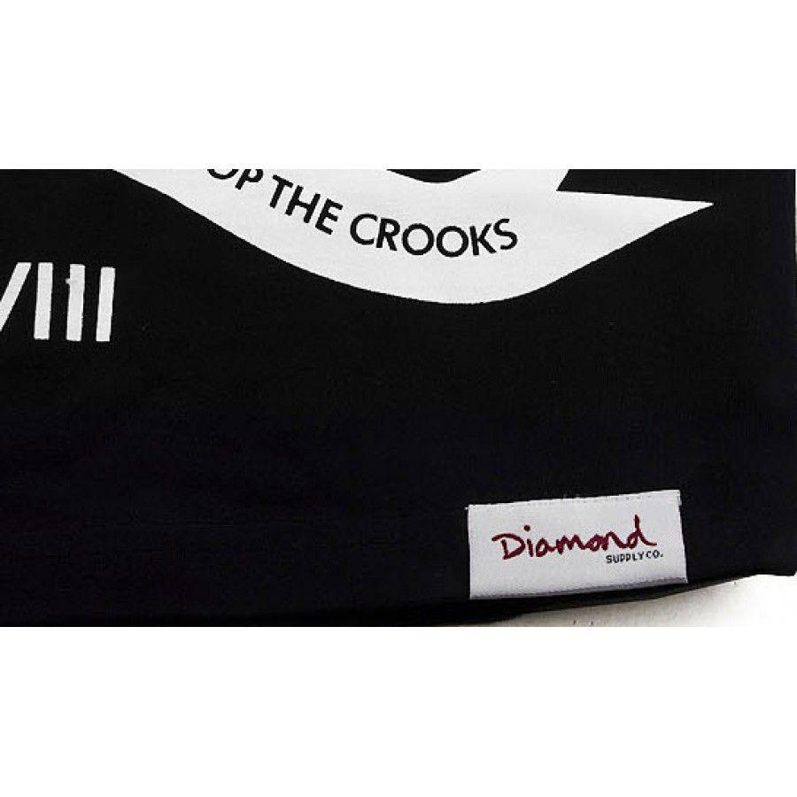 Black and White Diamond Clothing Logo - Crooks and Castles Diamond Clothing World is Yours T-Shirt (Black)