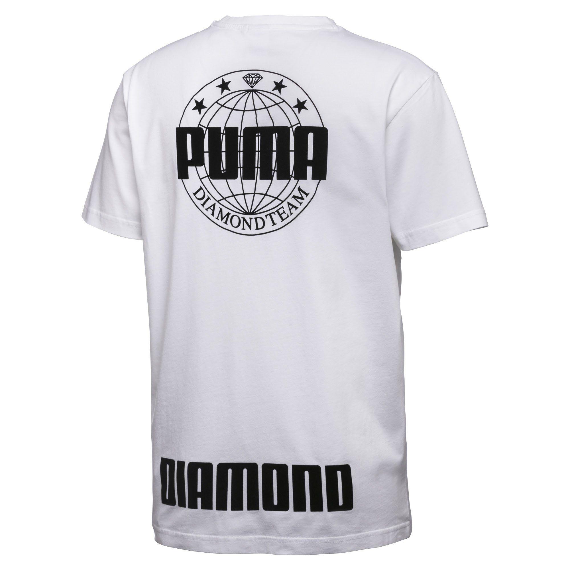 Black and White Diamond Clothing Logo - Diamond Supply Co. Diamond X Puma Logo T-Shirt