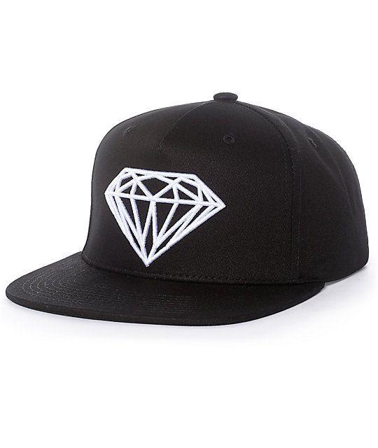 Black and White Diamond Clothing Logo - Diamond Supply Co. Brilliant Black & White Snapback Hat