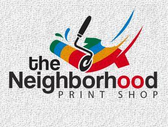 Print Shop Logo - The Neighborhood Print Shop logo design - 48HoursLogo.com