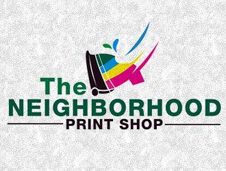 Printing Shop Logo - The Neighborhood Print Shop logo design - 48HoursLogo.com