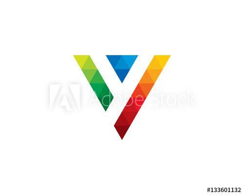 Colorful Triangle Logo - Initial Letter Y Colorful Triangle Logo Design Element this