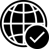 White Checker Globe Logo - Globe Checked Icons