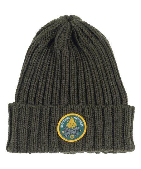 Old Element Logo - Element Old Olive Drab Logo Beanie | zulily
