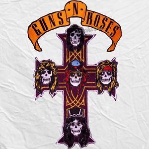 Guns and Roses Cross Logo - Guns N' Roses Embroidered Big Patches Skull Cross and Title Axl Rose ...