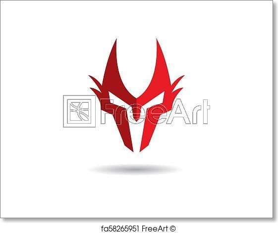 Spartan Helmet Logo - Free art print of Spartan helmet vector icon. Spartan helmet logo ...