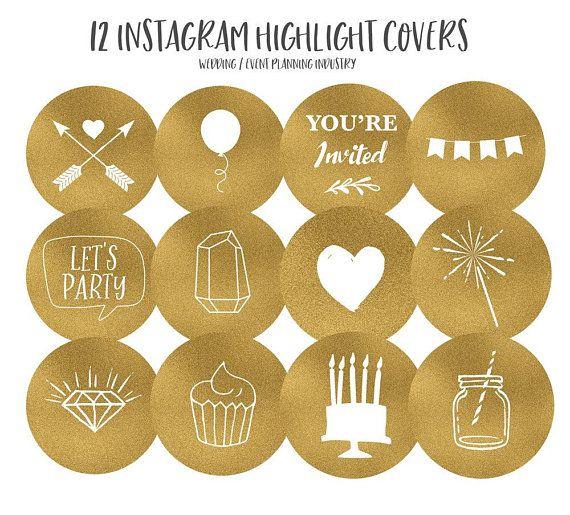 Instagram Party Logo - Instagram Story Highlight Covers for Wedding Industry / Event ...